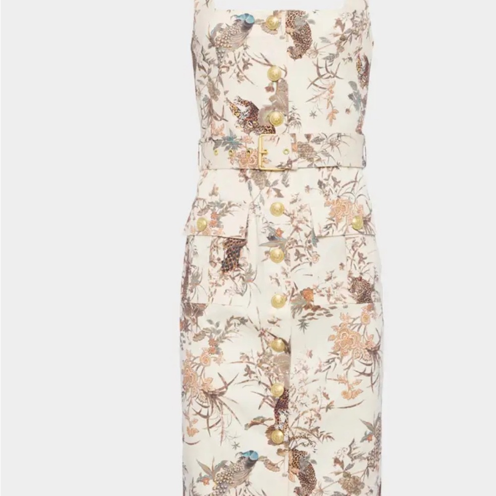 L'AGENCE NEW! Tapestry Jungle Idy Button-Front Tank Dress